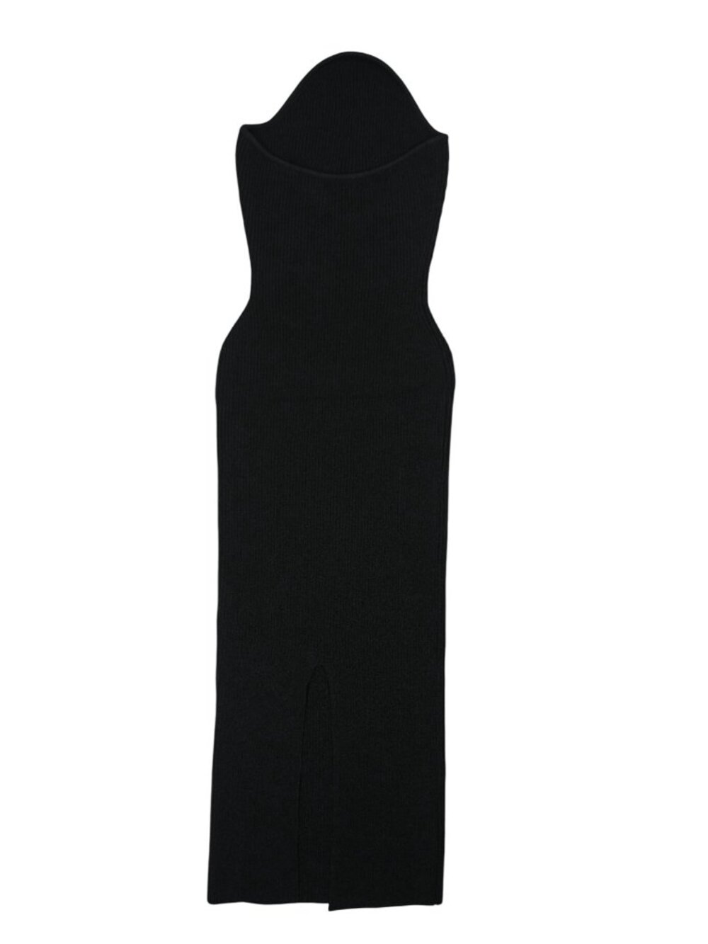 KHAITE Rumer Ribbed Midi Dress in Black - Picture 3 of 5